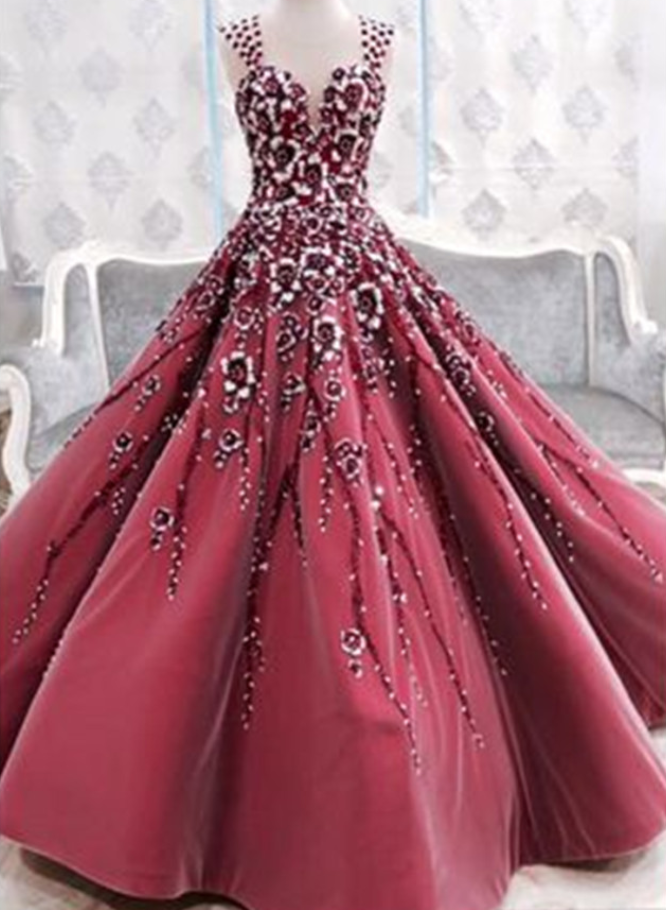 Burgundy Evening Gowns,party Dresses,burgundy Evening Gowns,ball Gown Formal Dress,evening Gowns For Teens