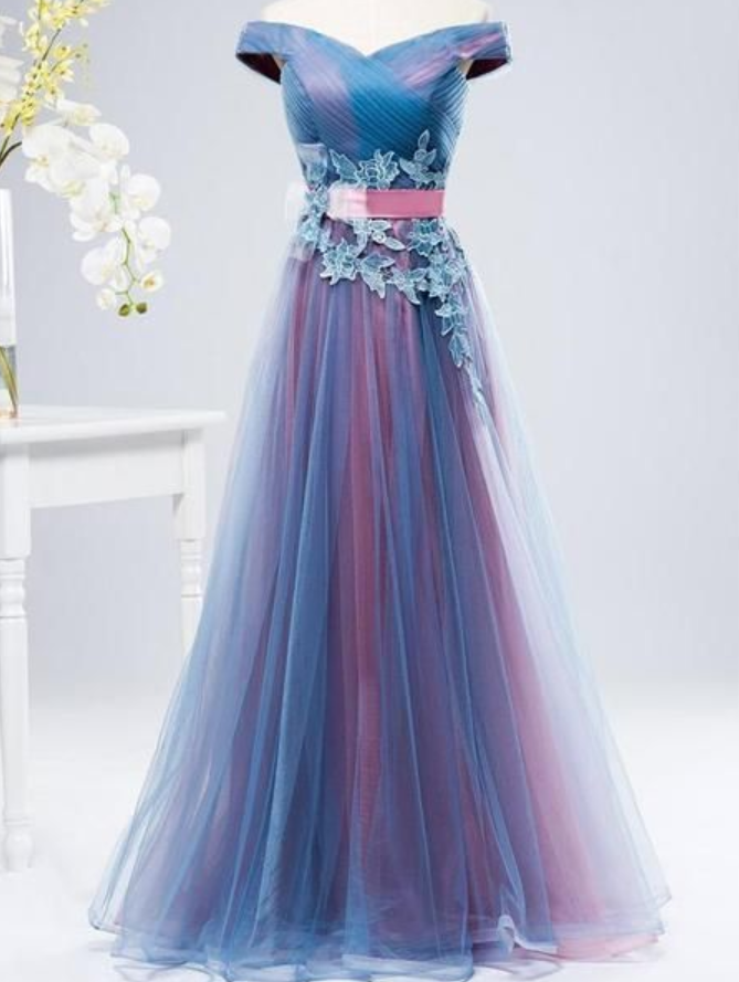 Tulle Long Prom Dresses