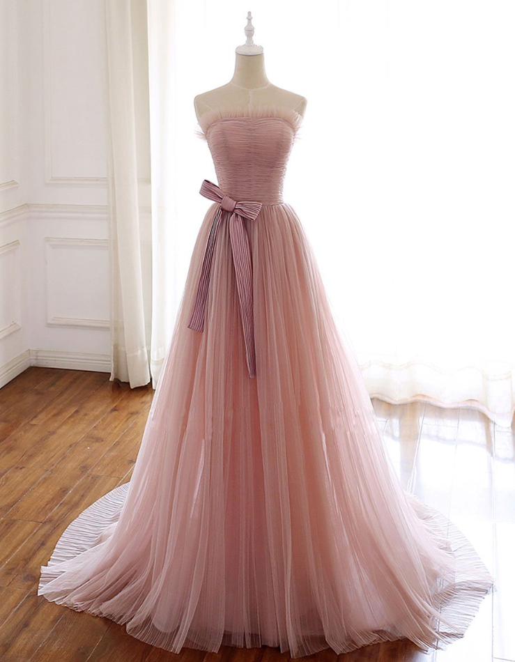 Simple Tulle Long Prom Dress Tulle Formal Dress
