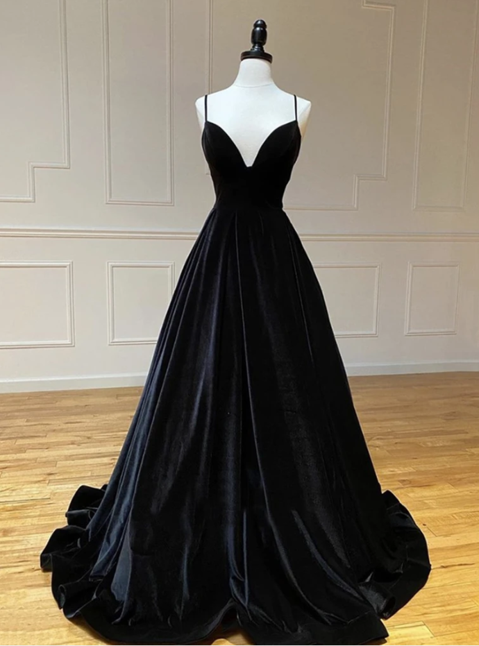 Black Long Prom Dress, Blackevening Dress Senior Prom Dresses,evening Dress