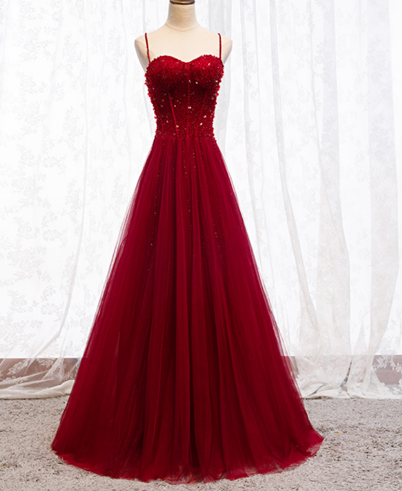Prom Dresses,spaghetti Strap Evening Dress,custom Made