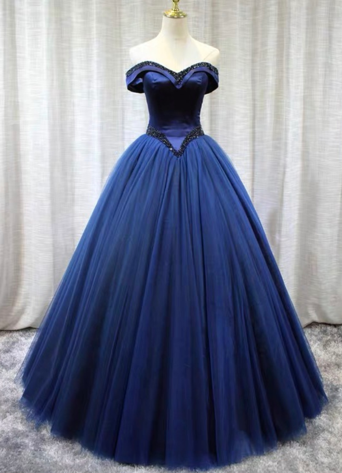 Prom Dresses,Long Bouffant Dress, Luxurious, with Beaded