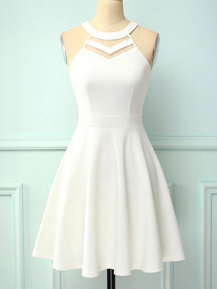 Simple white discount dress for graduation