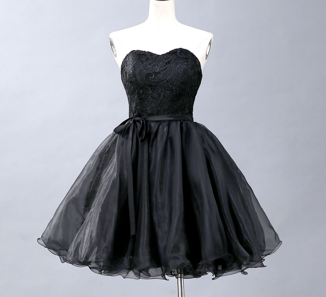 Black Strapless Dress Short 2024