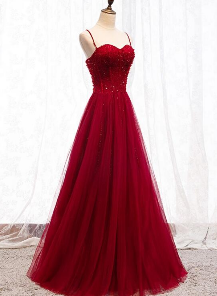 Prom Dresses,beaded Sweetheart Long Formal Dress, Junior Prom Dress on Luulla
