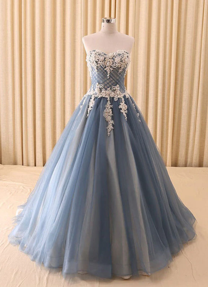 Prom Dresses,tulle Lace Long Prom Dress, Evening Dress