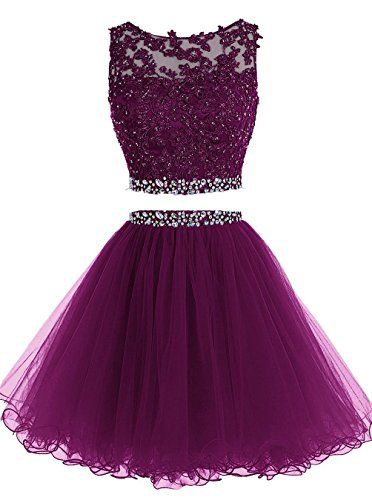 Two Piece Homecoming Dress,tulle Homecoming Dresses,short Prom Dress