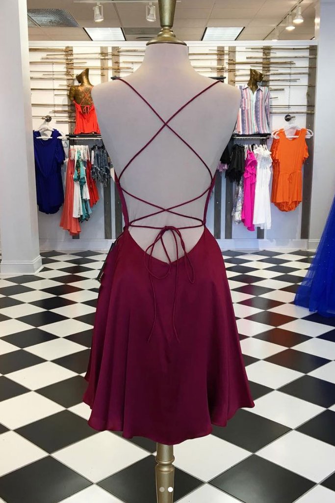 burgundy short prom dress Burgundy lace short prom dress burgundy cocktail dress