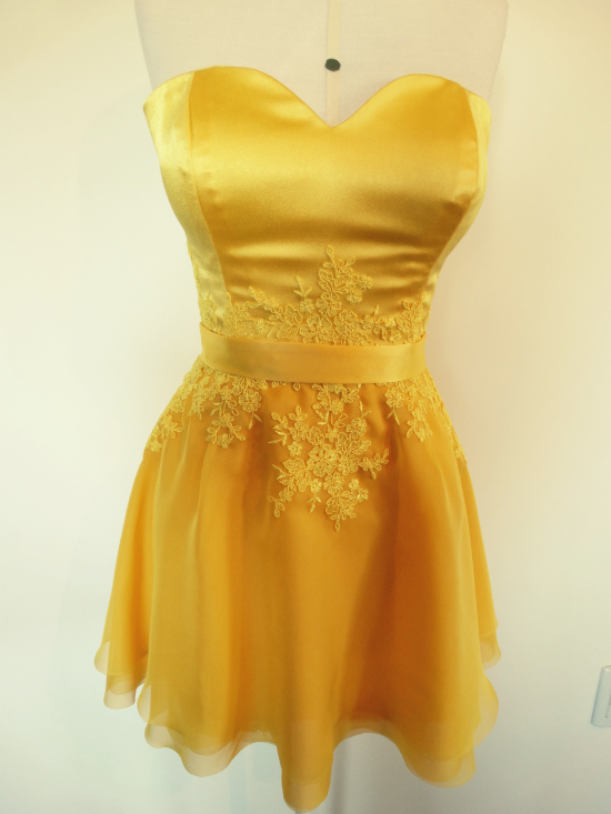 Gorgeous Gold Sheath Short Cocktail Dress Graduation Homecoming Dress main image 0