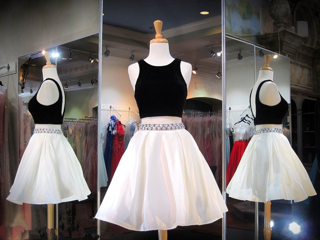 Princess Two Piece Prom Dress, Short Prom Dresses, Elegant Homecoming Dress