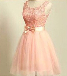 Cute Halter Above Knee Pink Tulle Short Prom Dresses, Pleated Homecoming Dresses UQ1986