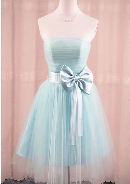 A Line Light Green Ruffle Short Homecoming Party Dress, Women Party Gowns ,sweet Prom Gowns