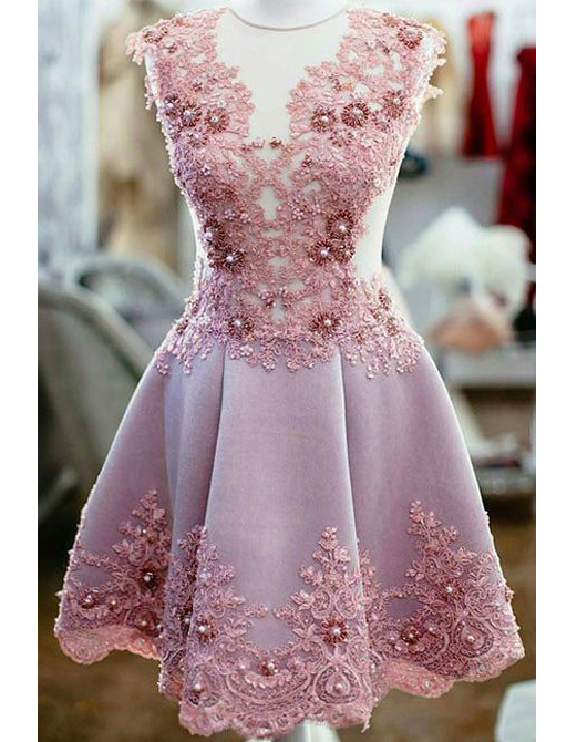 Charming Appliqued Homecoming Gown,sleeveless Short Prom Gown, Tulle Satin Graduation Dresses,short Formal Dresses,party Dress With Beads