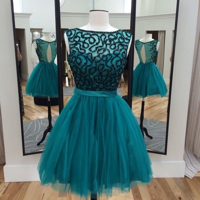 Homecoming Dresses,beaded Ball Gowns Graduation Dress,green Short Prom Dresses,cocktail Party Dress