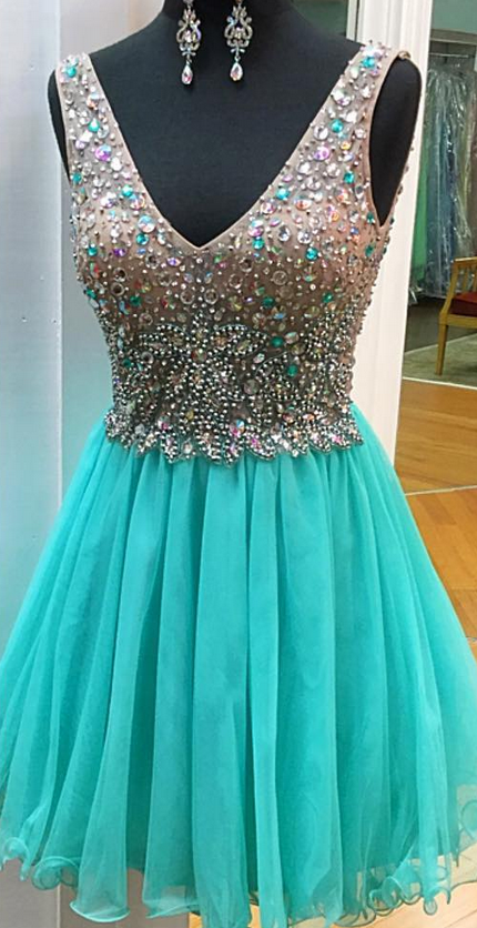 Homecoming Dresses,Sexy Short Prom Dress,Crystal and Beads Cocktail Dress,Graduation Dresses