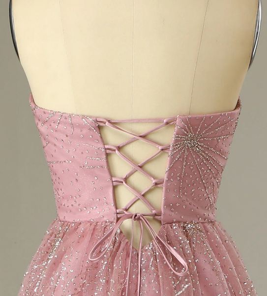 Elegant Sweetheart Prom Dress A-Line Tulle Floor Length Quinceanera Dresses