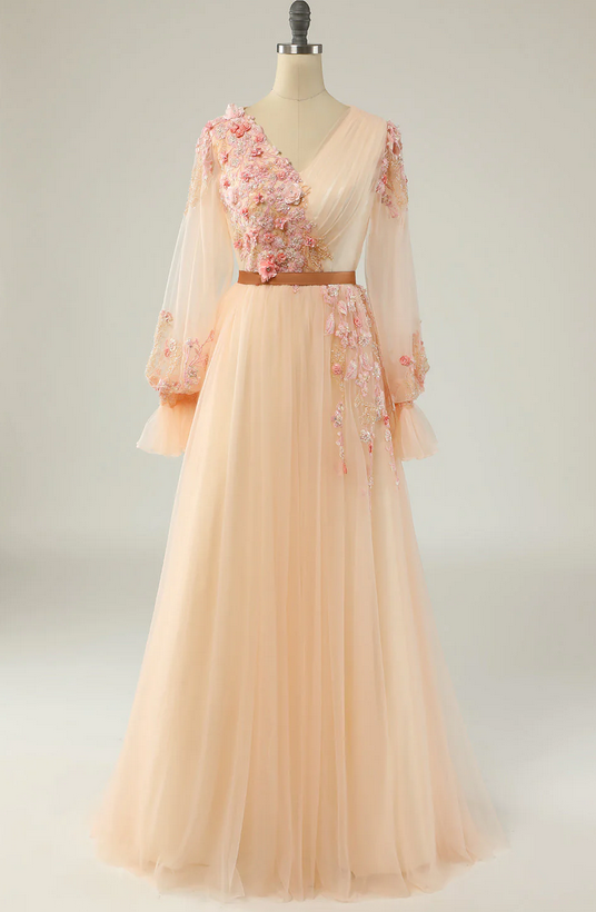 Elegant Sweetheart A Line Tulle Formal Prom Dress, Beautiful Long Prom Dress, Banquet Party Dress