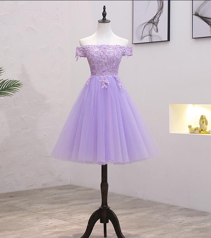 Elegant Sweetheart Lace Short Tulle Formal Prom Dress, Beautiful Prom Dress, Banquet Party Dress