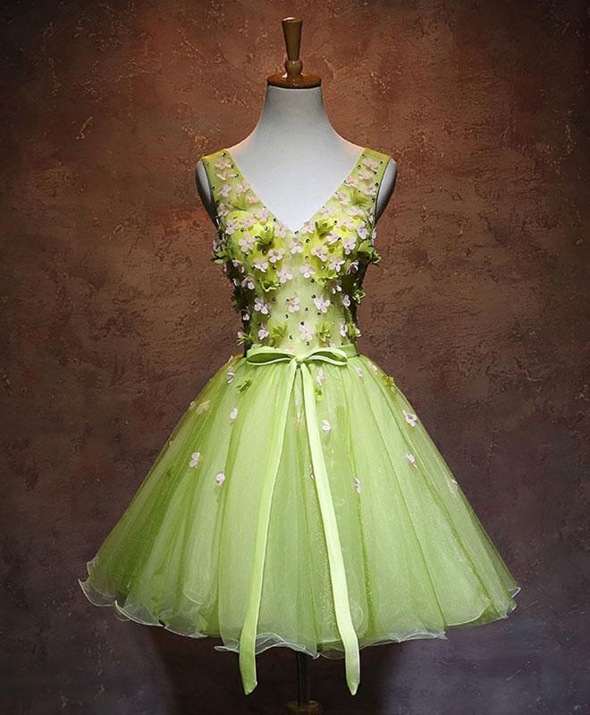 Elegant Sweetheart V Neck Tulle Homecoming Dress, Beautiful Short Dress, Banquet Party Dress