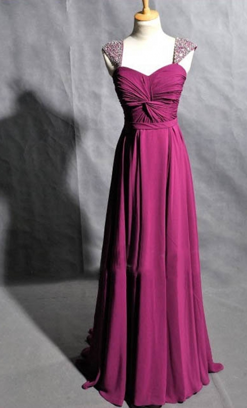 Cap sleeve ball gown prom dresses beaded elegant prom gown   cg14923 main image 0