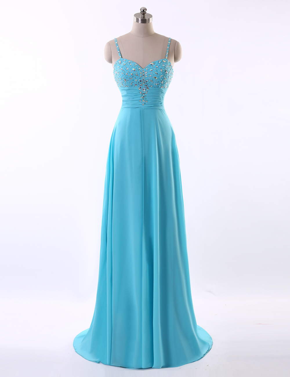 Elegant Sexy Beaded A-line Chiffon Formal Prom Dress, Beautiful Long Prom Dress, Banquet Party Dress