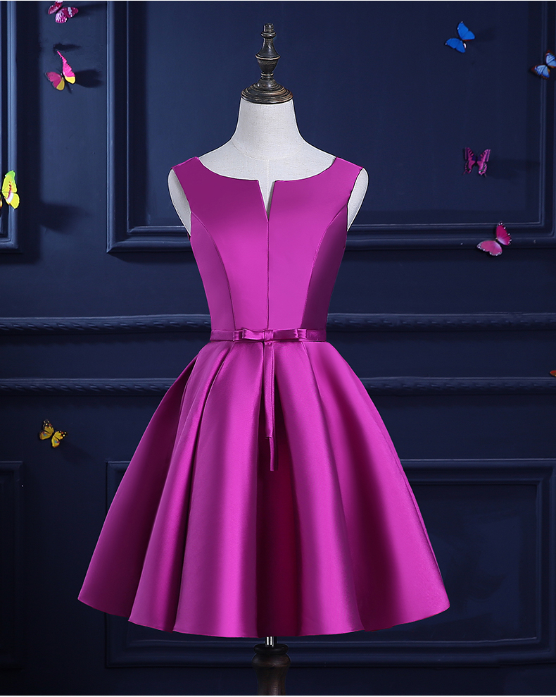 Elegant A-line Sleeveless Satin Formal Dress, Beautiful Short Homecoming  Dresses, Banquet Party Dres on Luulla