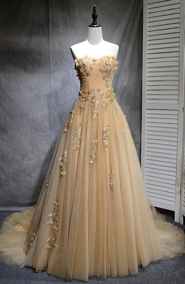 chinese dress ladies A line Tulle Sweetheart Pink Formal Evening Dresses Long Prom Dresses