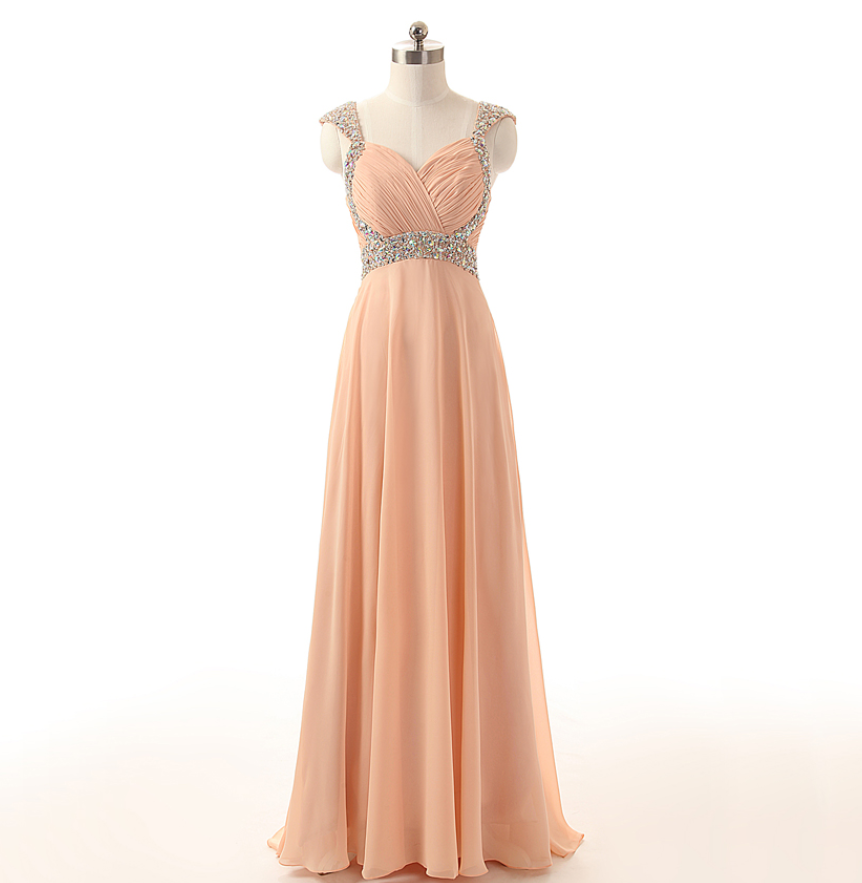 Prom Dresses,wedding Party Dresses, Champagne Bridesmaid Dresses, Long Elegant Bridesmaid Dresses