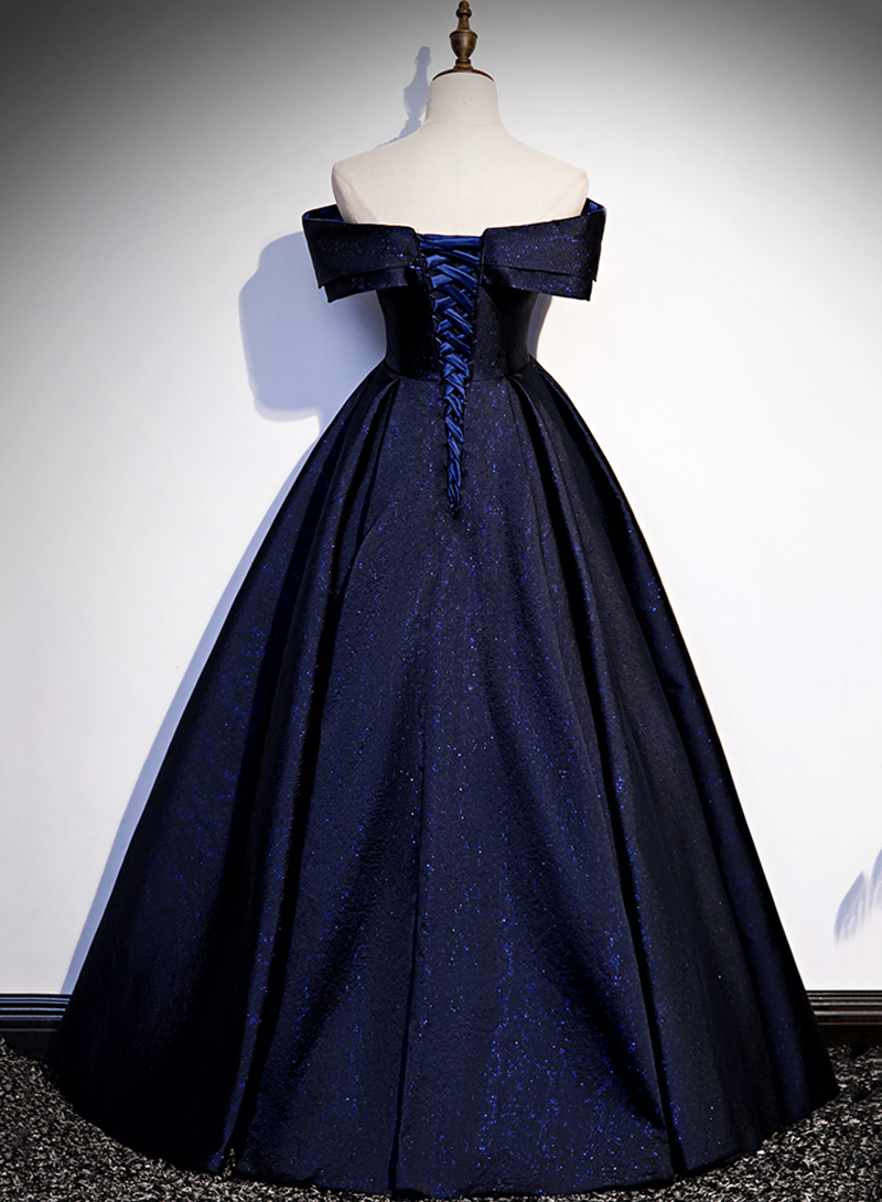 Prom Dresses,blue Satin Long Prom Dresses Formal Dresses,celebrity ...
