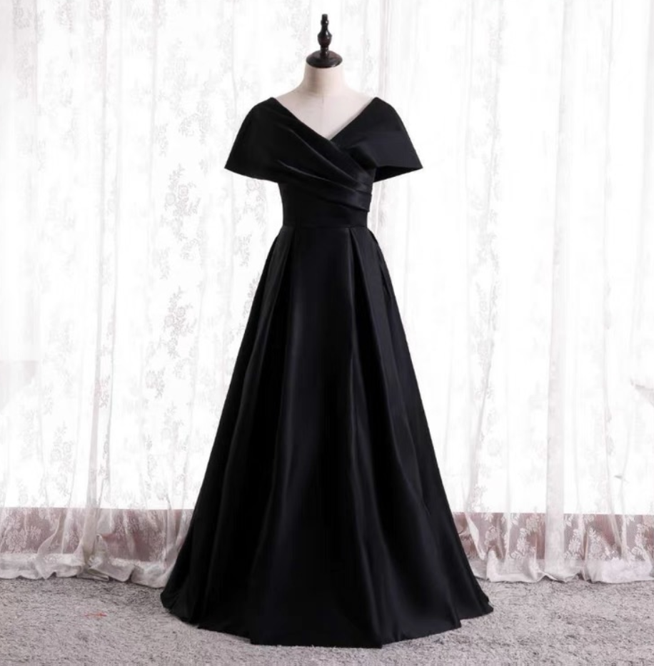 Prom Dresses,fairy Tale Black Strapless Long Dress Social Dresses Stage Dresses