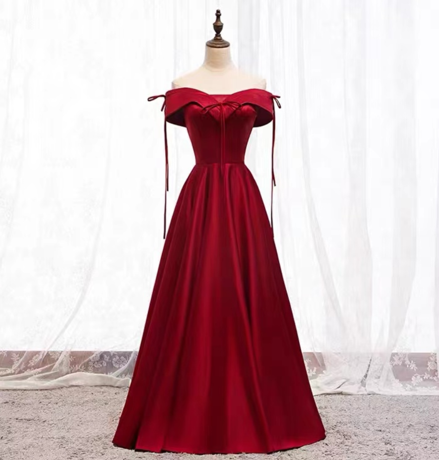 Prom Dresses,red Strapless Dress Elegant Evening Gown With Mature Bright Color To Add Some Color To Your Life