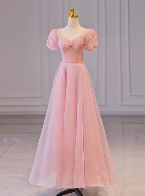 Prom Dresses,superior Elegant Pink Evening Dresses, Sweet Style Gathering Party Long Dresses