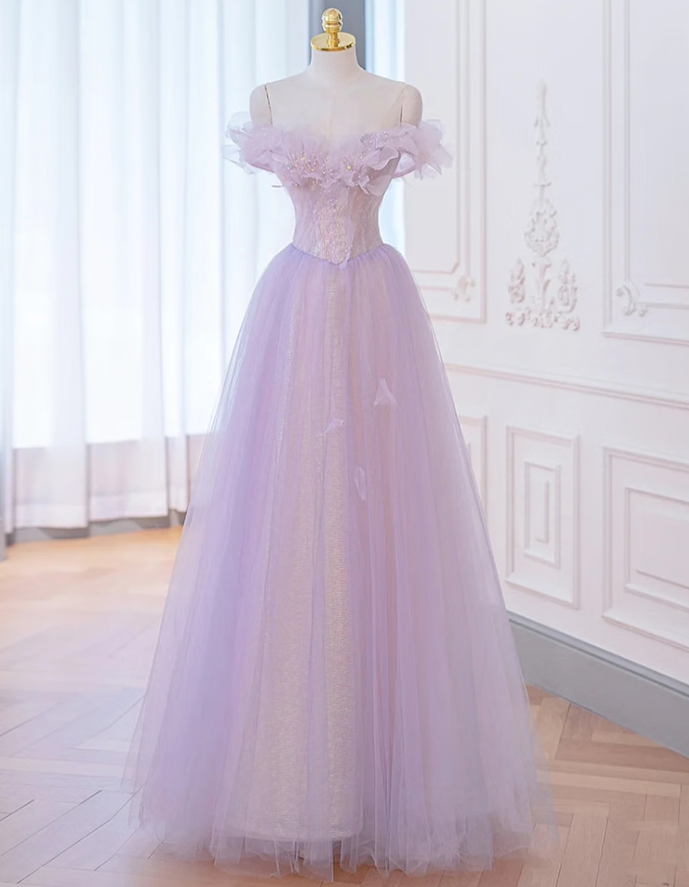 Prom Dresses,elegant Purple Evening Gowns Birthday Princess Temperament Celebrity Party Dresses