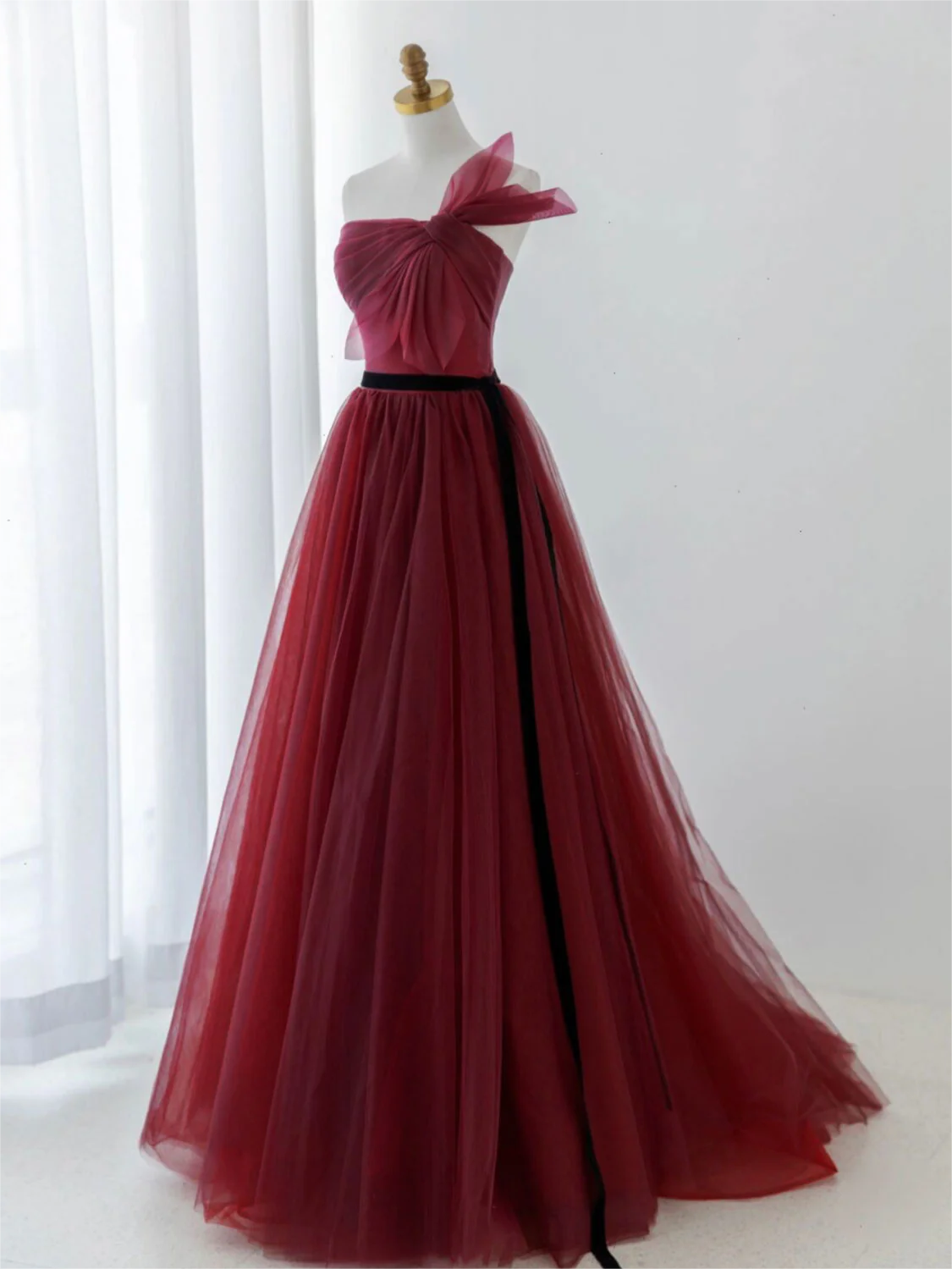 cheap prom dresses burgundy LaDivine CD791 Long Formal Fitted Evening Prom Dress main image 1