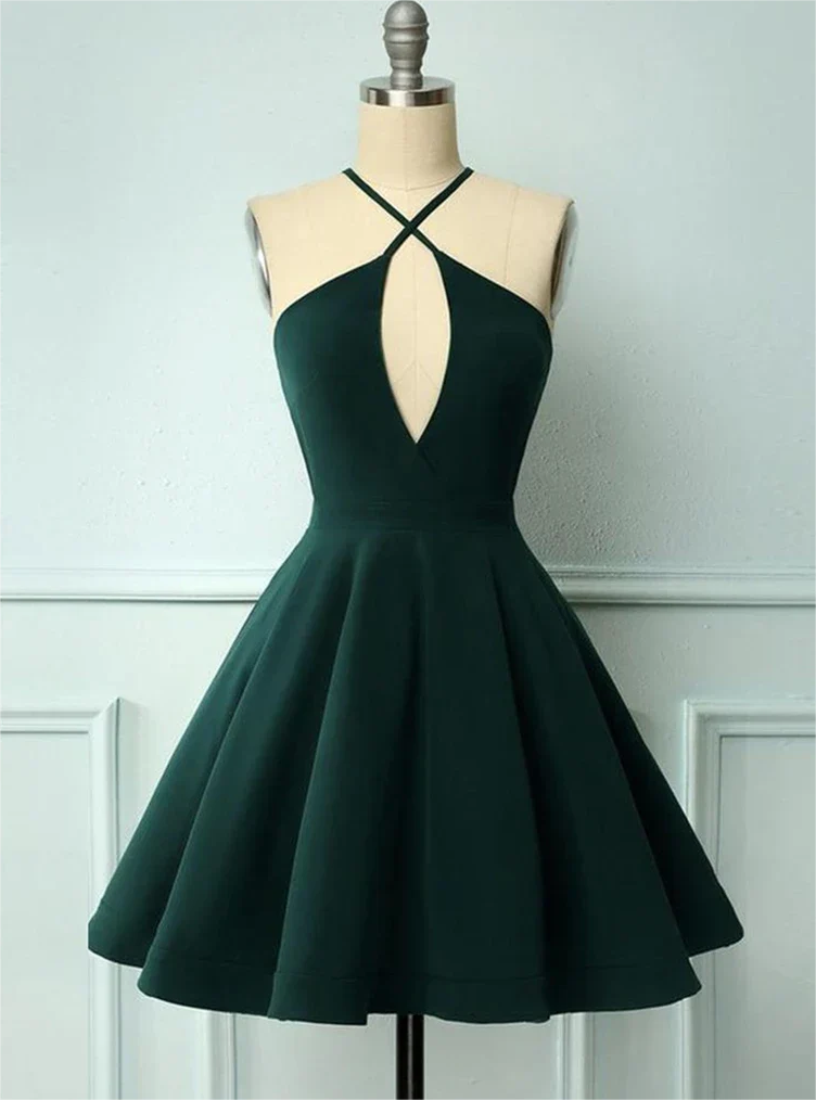 Short Prom Dress ,Halter Neck Short Prom Dresses Formal Graduation Homecoming Dresses