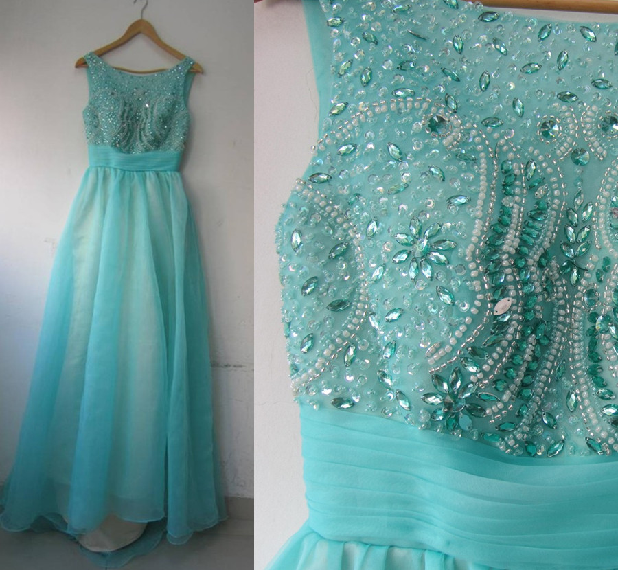 Prom Dress,beading Prom Dress With Crystal, Chiffon Prom Dress, Dress For Prom