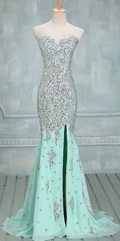 Charming Prom Dress,sequined Prom Dress,mermaid Prom Dress,strapless Prom Dress,sexy Prom Dress