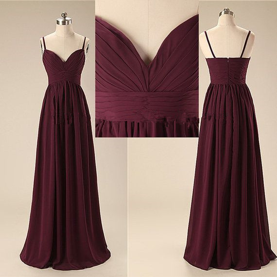Elegant Handmade Long Sweetheart Straps Simple Prom Dresses, Long Prom Gowns, Bridesmaid Dresses, Wedding Party Dresses
