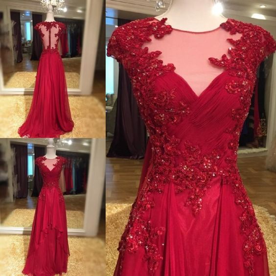 Navy Red Formal Dress
