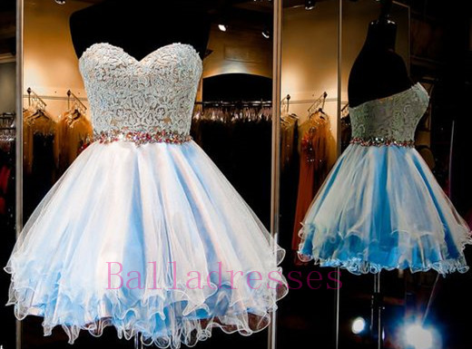 Tulle Homecoming Dress,lace Homecoming Dress,blue Homecoming Dress,fitted Homecoming Dress,short Prom Dress,homecoming Gowns,cute Sweet 16 Dress