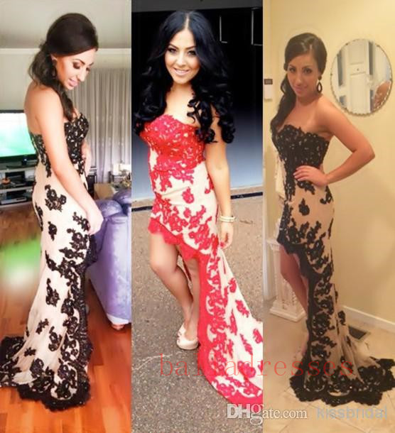 Black Prom Dresses,high Low Evening Gowns,lace Sleeveless Prom Gown,high Low Maxi Formal Dress,beautiful Party Dresses For Teens