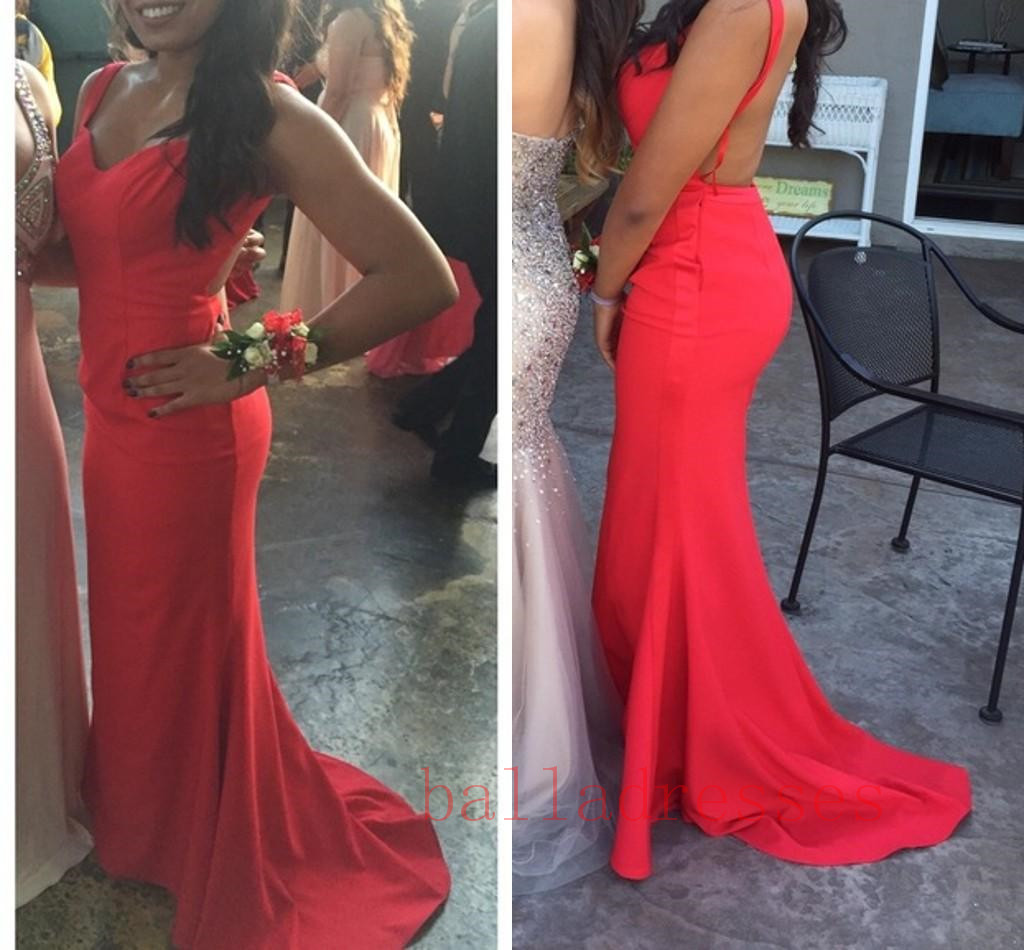 Red Prom Dresses,Mermaid Prom Dress,Satin Prom Dress,Prom Dresses,Backless Formal Gown,Evening Gowns,Party Dress,Mermaid Prom Gown For Teens