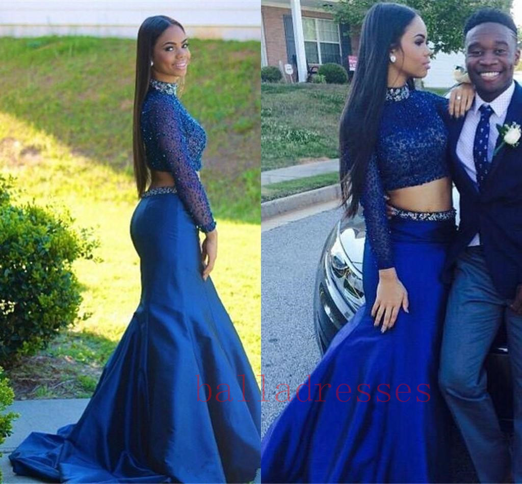 Mermaid Prom Gown,taffeta Prom Dresses,royal Blue Evening Gowns,beaded Party Dresses,mermaid Evening Gowns,sexy Formal Dress For Teens