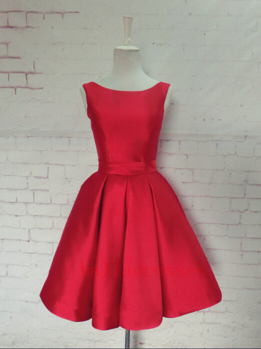 Red Homecoming Dress,homecoming Dresses,satin Homecoming Dress,party Dress,prom Gown, Sweet 16 Dress,cocktail Gowns,short Evening Gowns