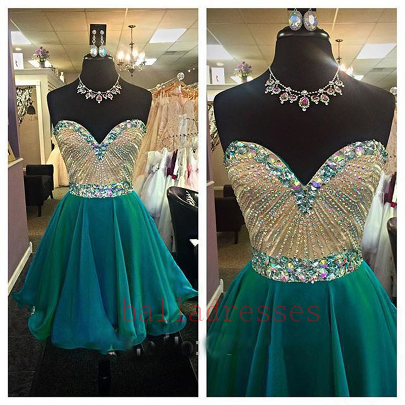 Green Homecoming Dress,homecoming Dresses,sweetheart Homecoming Gowns,short Prom Dress,beading Prom Dresses,cute Sweet 16 Dress,evening Dresses