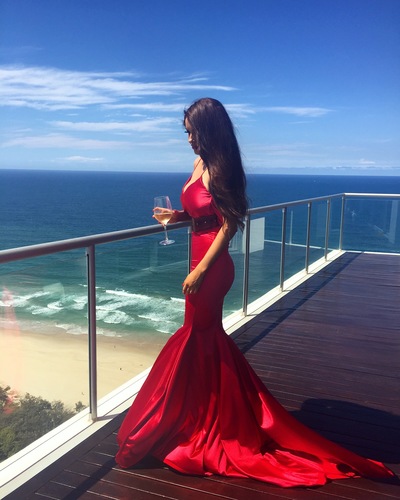Red Prom Dress,mermaid Evening Dress,backless Prom Dress,women Dress