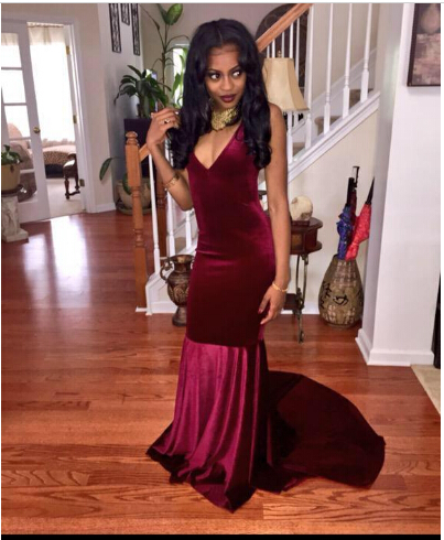 Charming Evening Formal Dress,backless Mermaid Prom Dress,sexy V Neck Evening Gown,open Back Long Prom Dresses