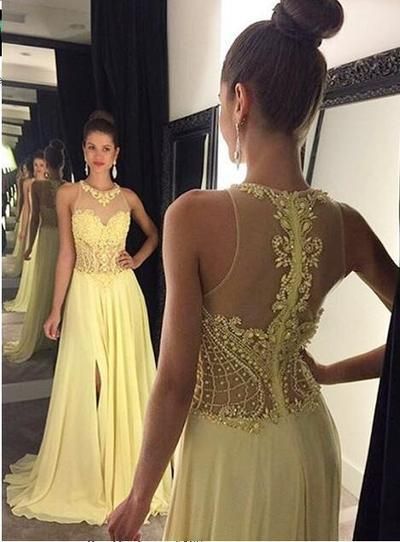 Charming Beading A-line Prom Dresses, Floor-length Evening Dress,prom Dresses