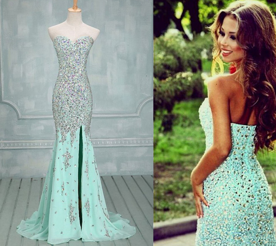 Gorgeous Prom Gown,front Slit Prom Gown,beaded Prom Gowns,sequin Prom Gown,mermaid Prom Gown,sexy Prom Gown,long Prom Gown,party Dress, Prom
