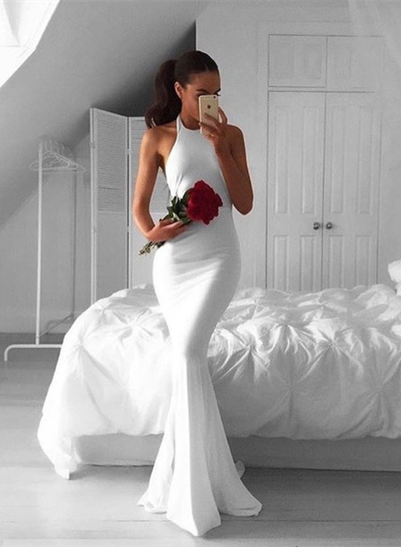 Sexy Prom Dresses,White Evening Dresses 